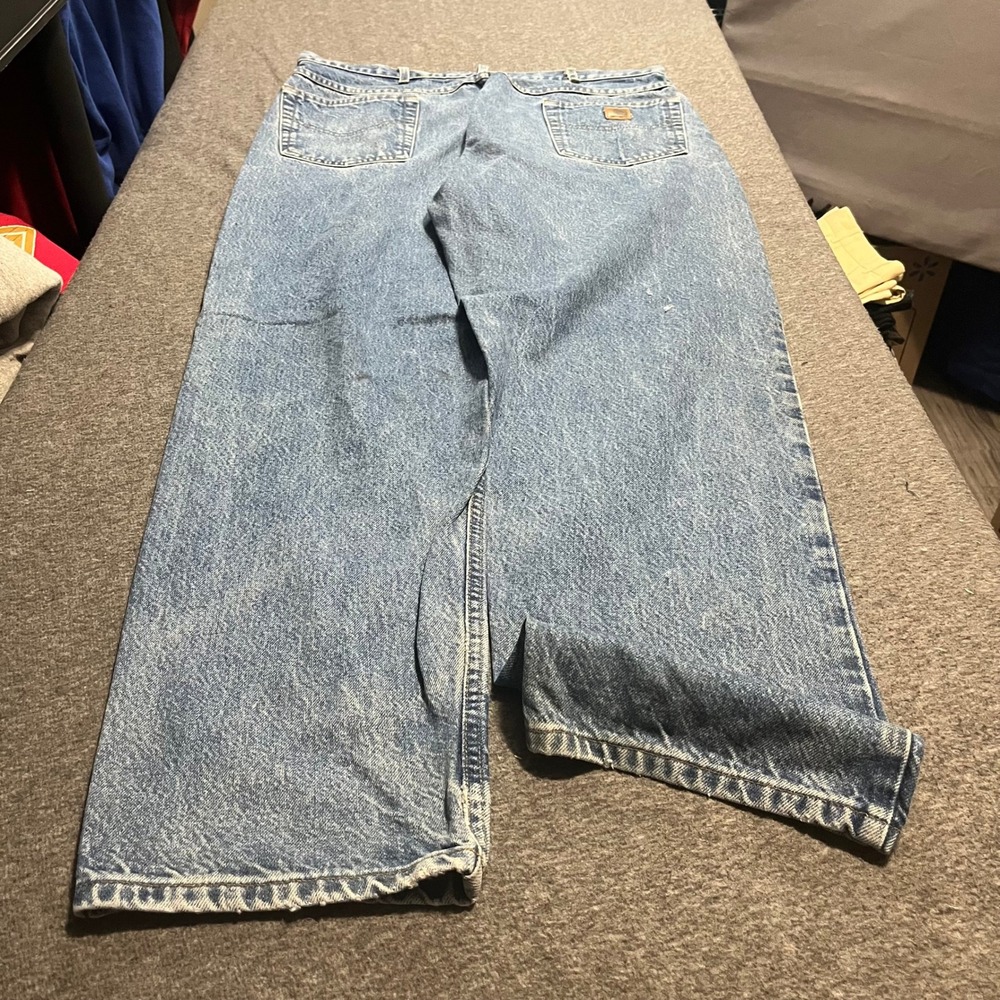 Carhartt Mens Relaxed Fit Straight Leg Light Wash Denim Workwear Jeans 38x34